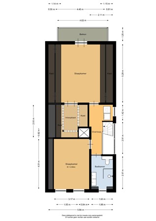 Floorplan - Bergweg 129a, 3037 EE Rotterdam